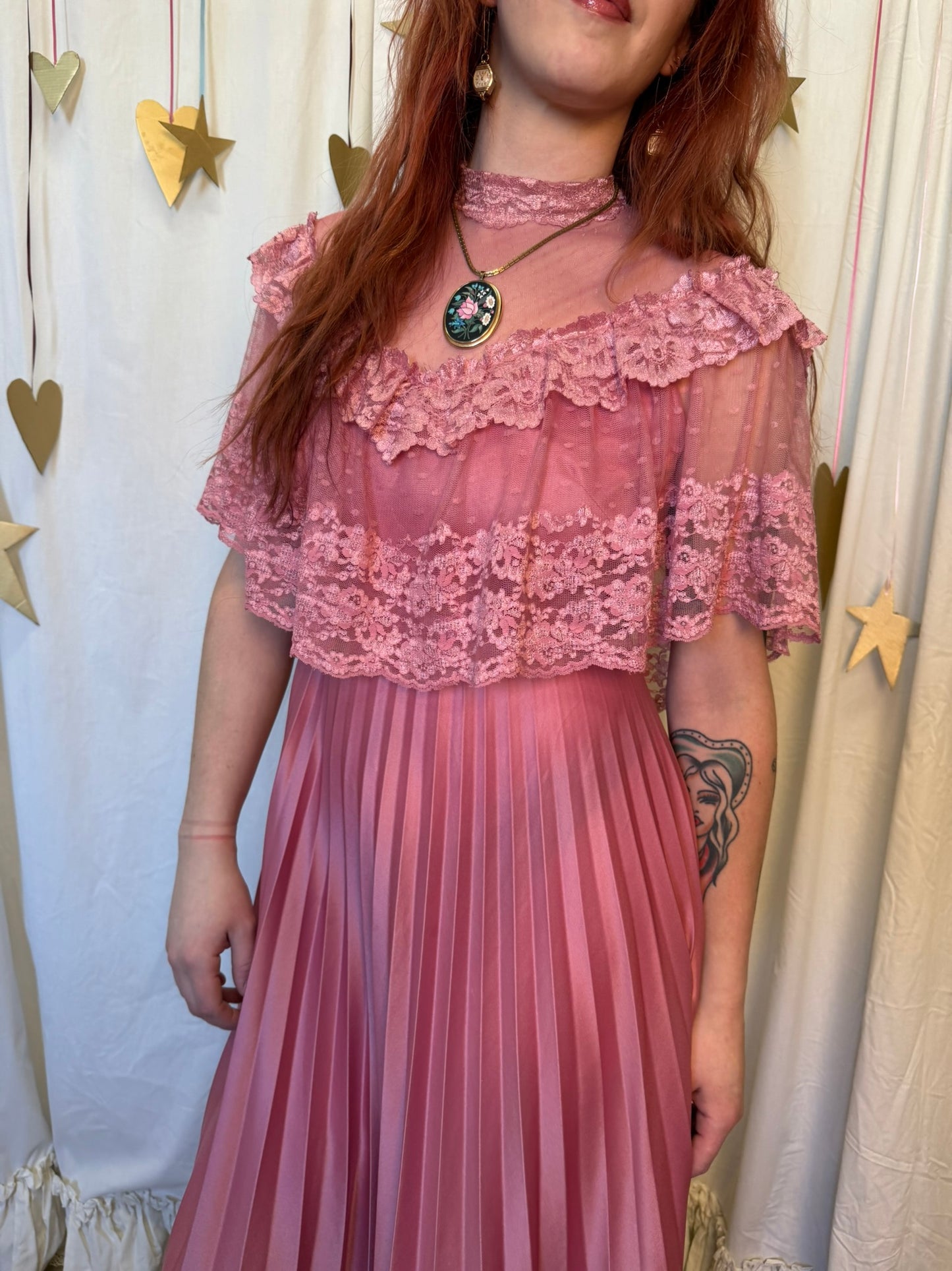 Vintage 1960's/70's Dusty Rose Dress