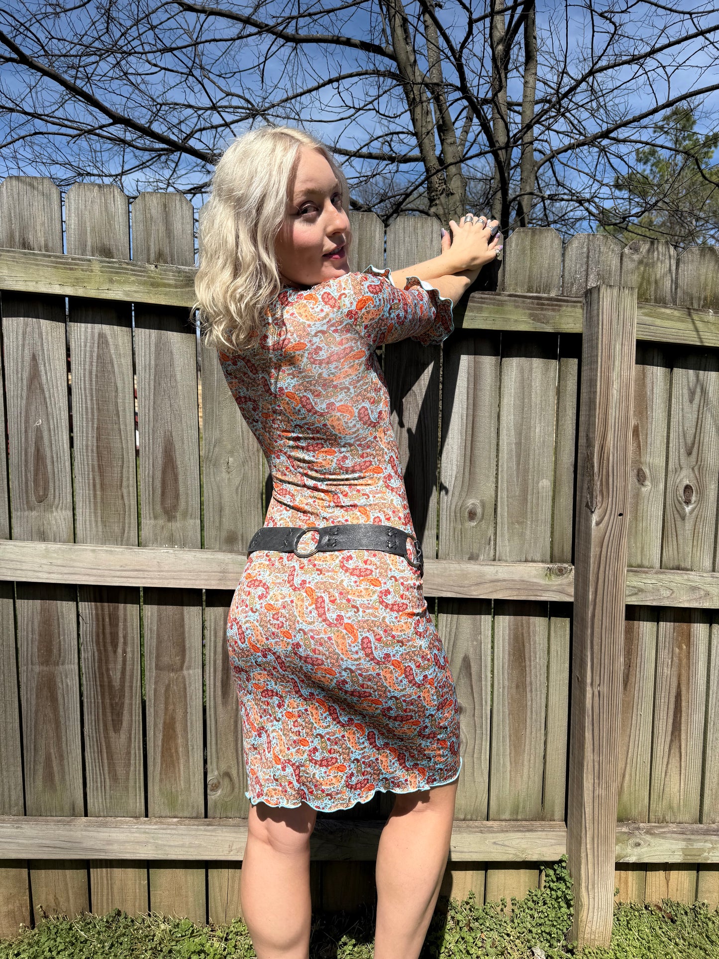 Y2K Does 70’s Paisley Fit Dress