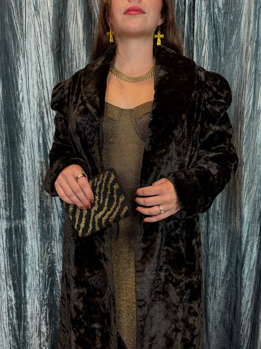 Crush On You Black Velvet Coat