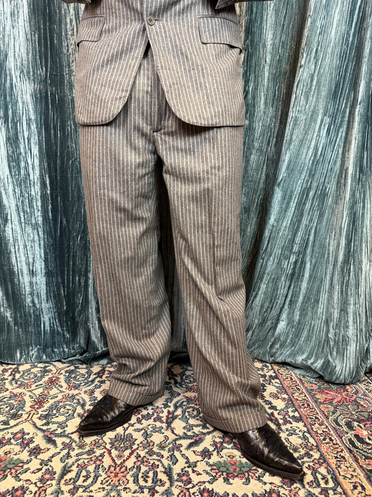 Purple Label Ralph Lauren Grey Pinstripe Suit