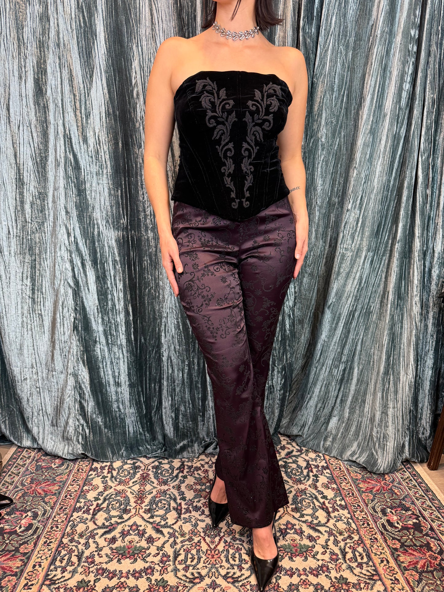 Plum + Velvet Trousers