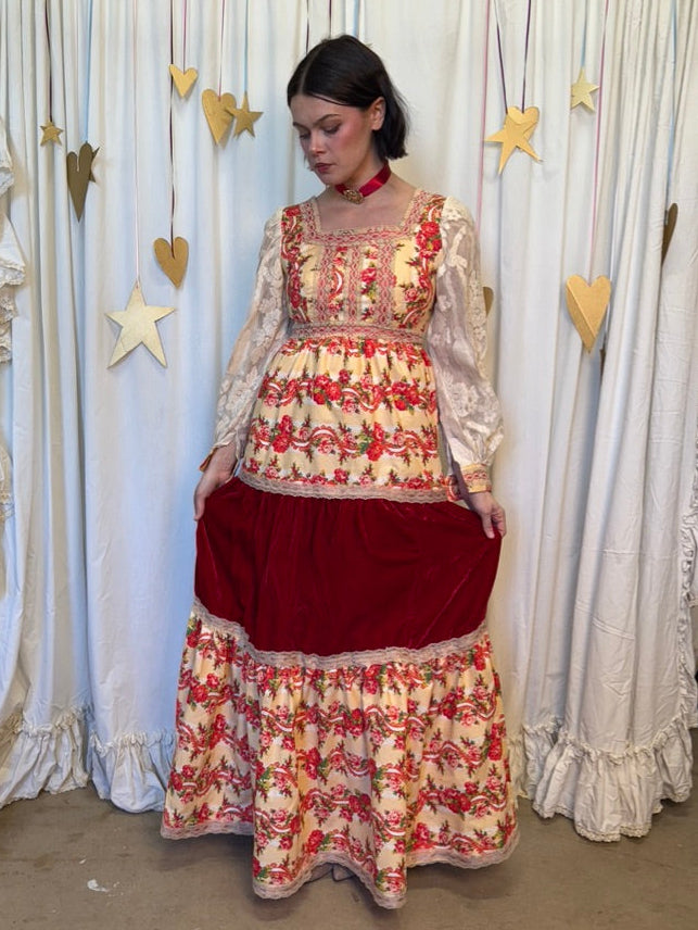 Handmade Gunne Inspired Prairie Maxi Dress