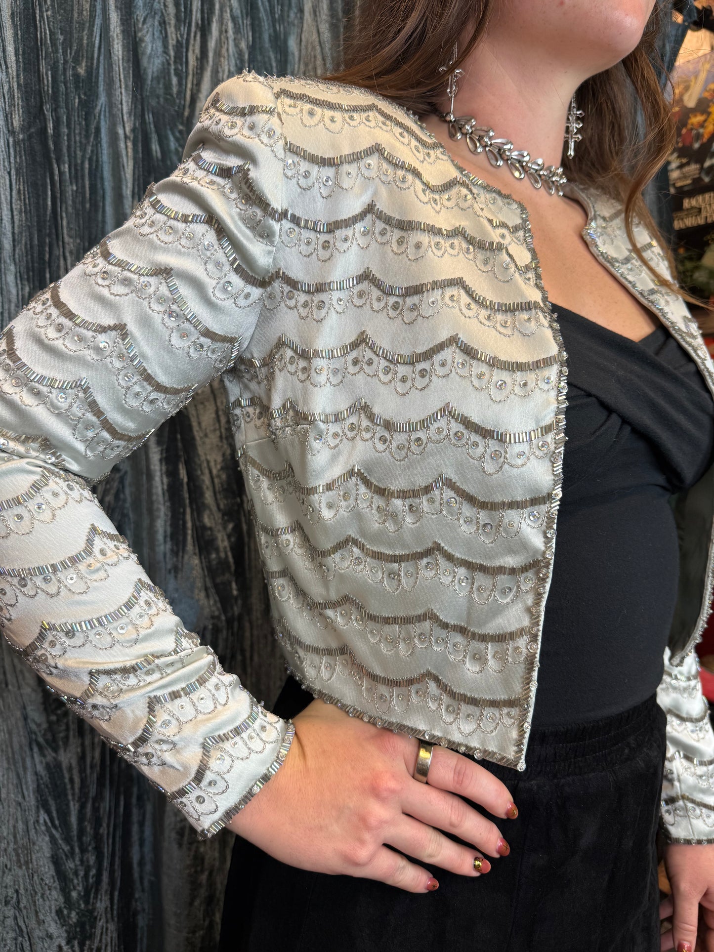 Cake Topper Beaded Bolero Jacket