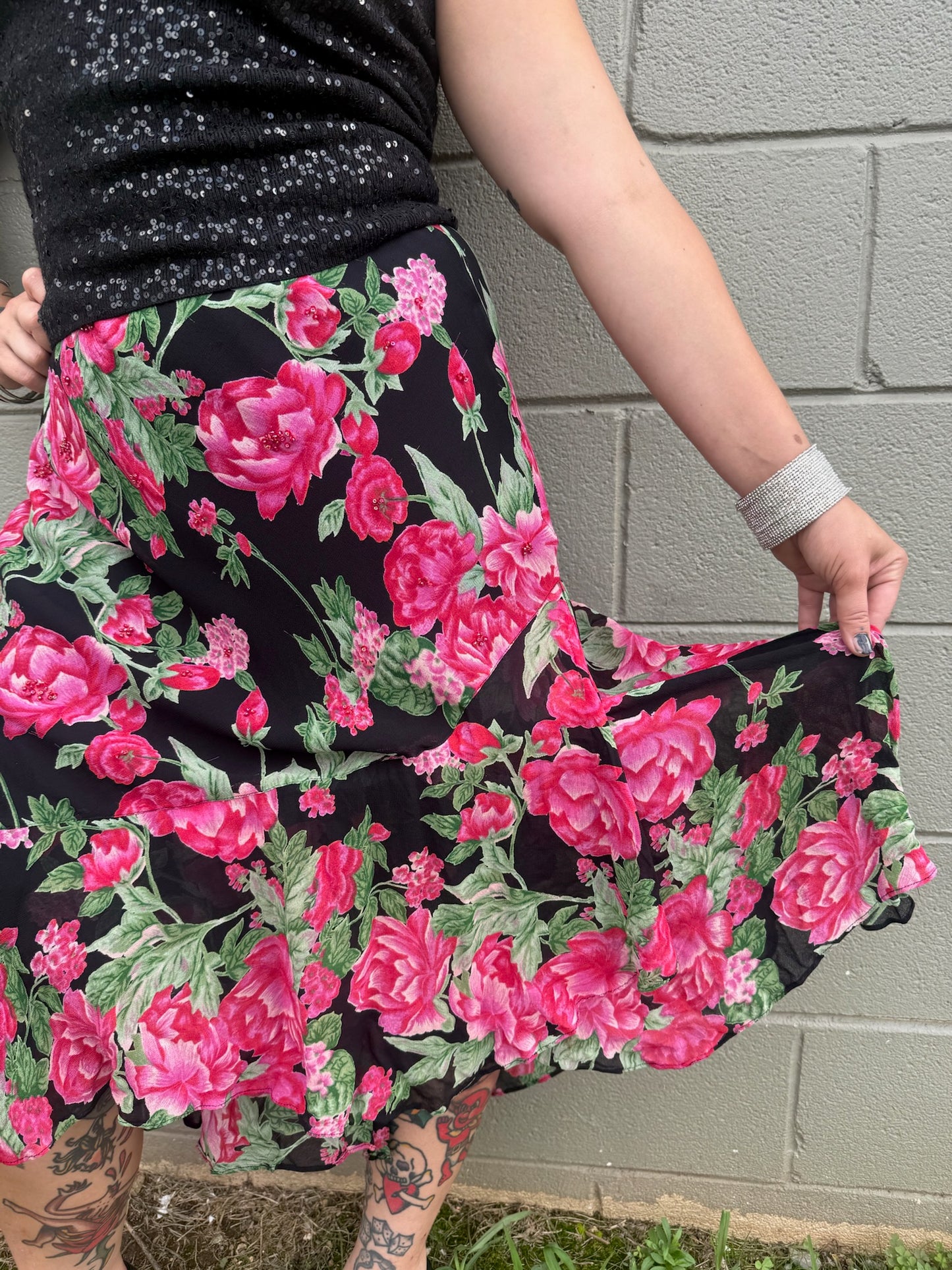 Vintage 1990's Dreamgirl Rose Fairy Skirt