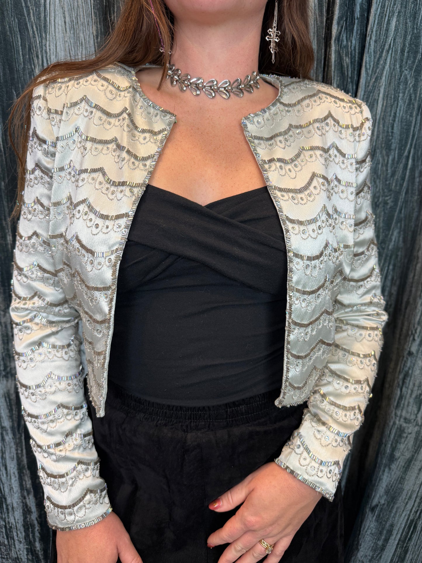 Cake Topper Beaded Bolero Jacket