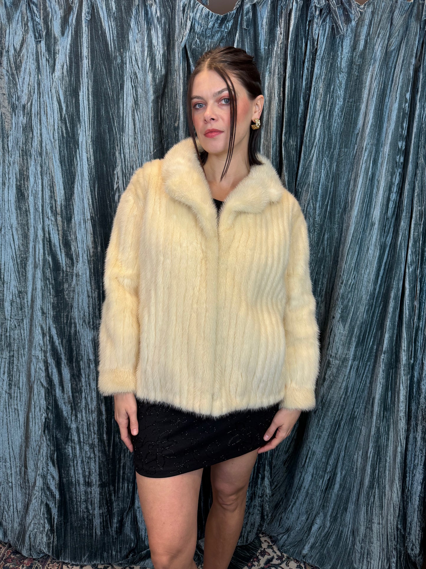 White Mink Fur Coat