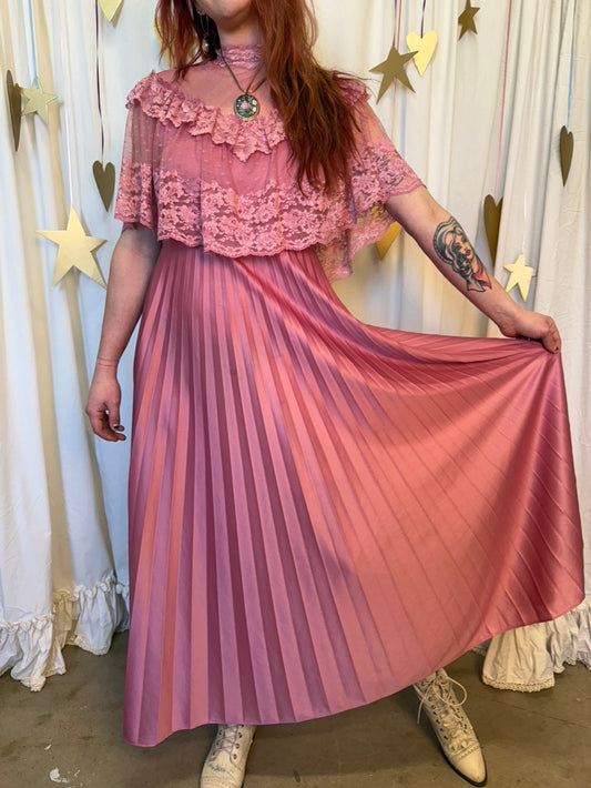 Vintage 1960's/70's Dusty Rose Dress