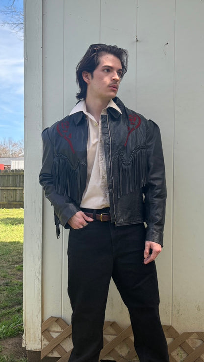Vintage 1990’s Rose Showman Leather Jacket