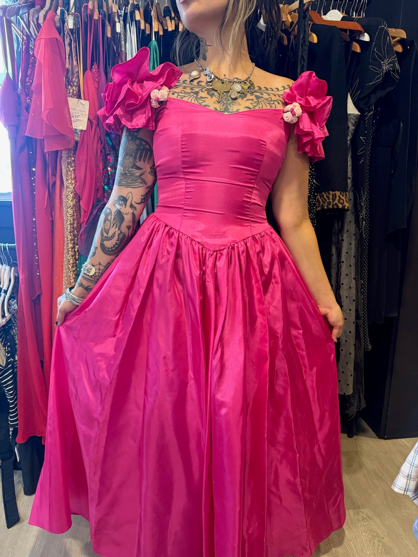 Vintage 1970’s/1980’s Party Ruffle Dress