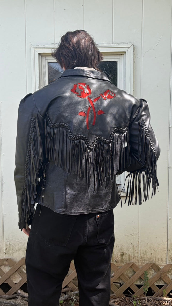 Vintage 1990’s Rose Showman Leather Jacket