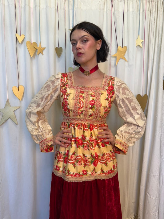 Handmade Gunne Inspired Prairie Maxi Dress