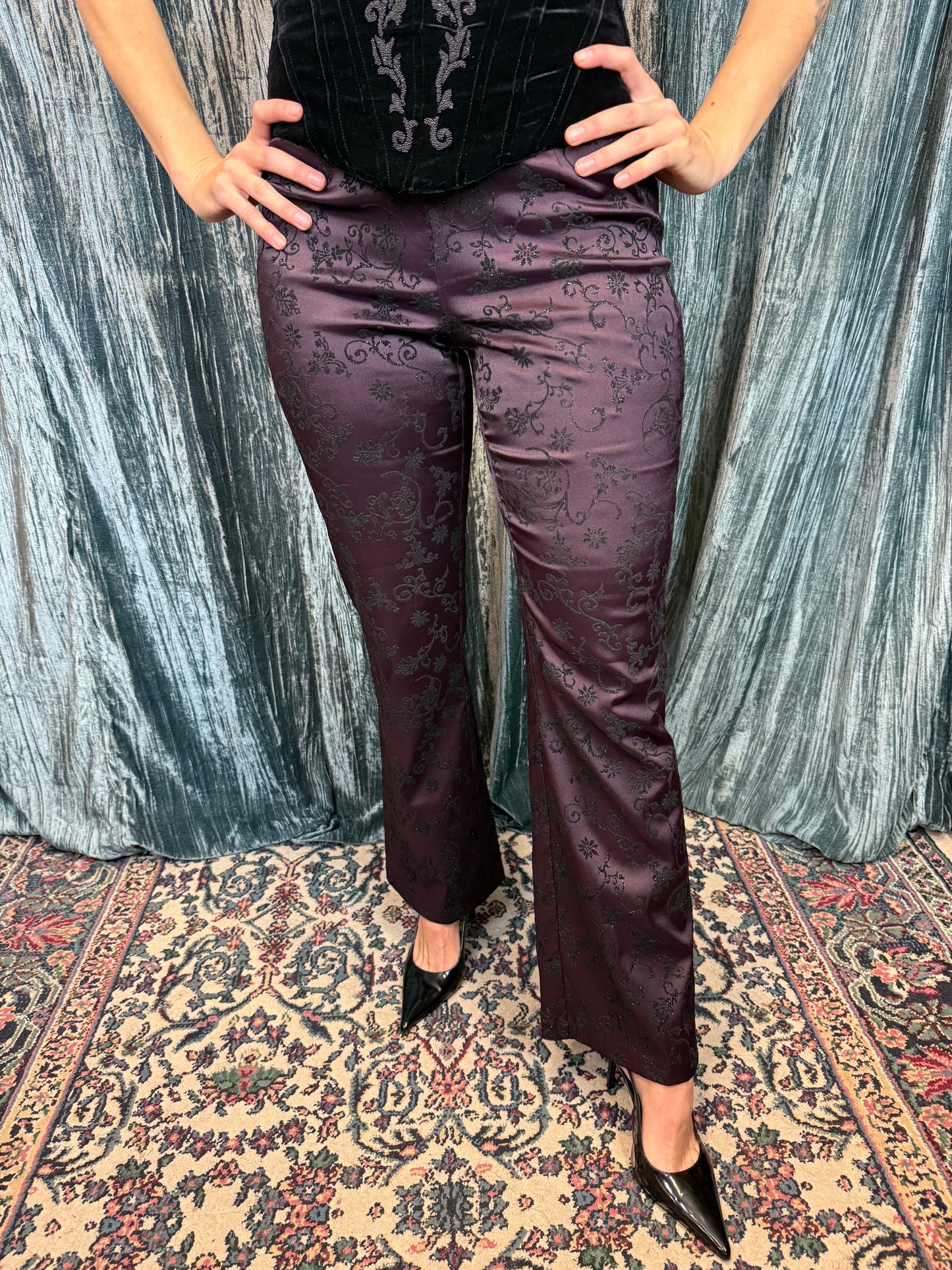 Plum + Velvet Trousers
