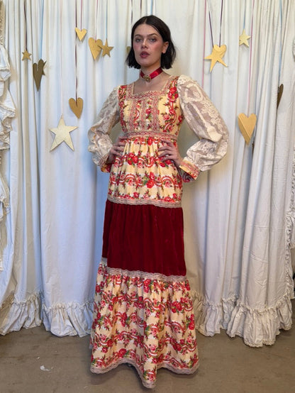 Handmade Gunne Inspired Prairie Maxi Dress