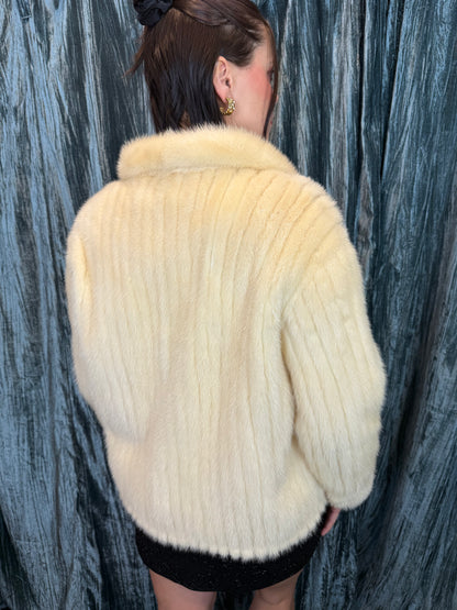 White Mink Fur Coat