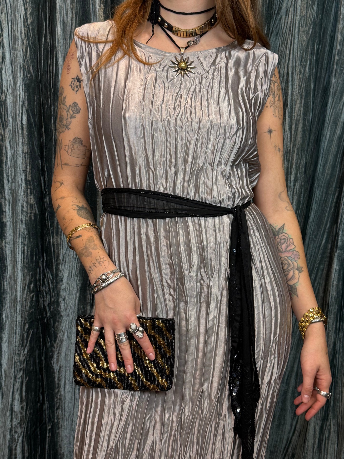 Silver Wrapping Dress