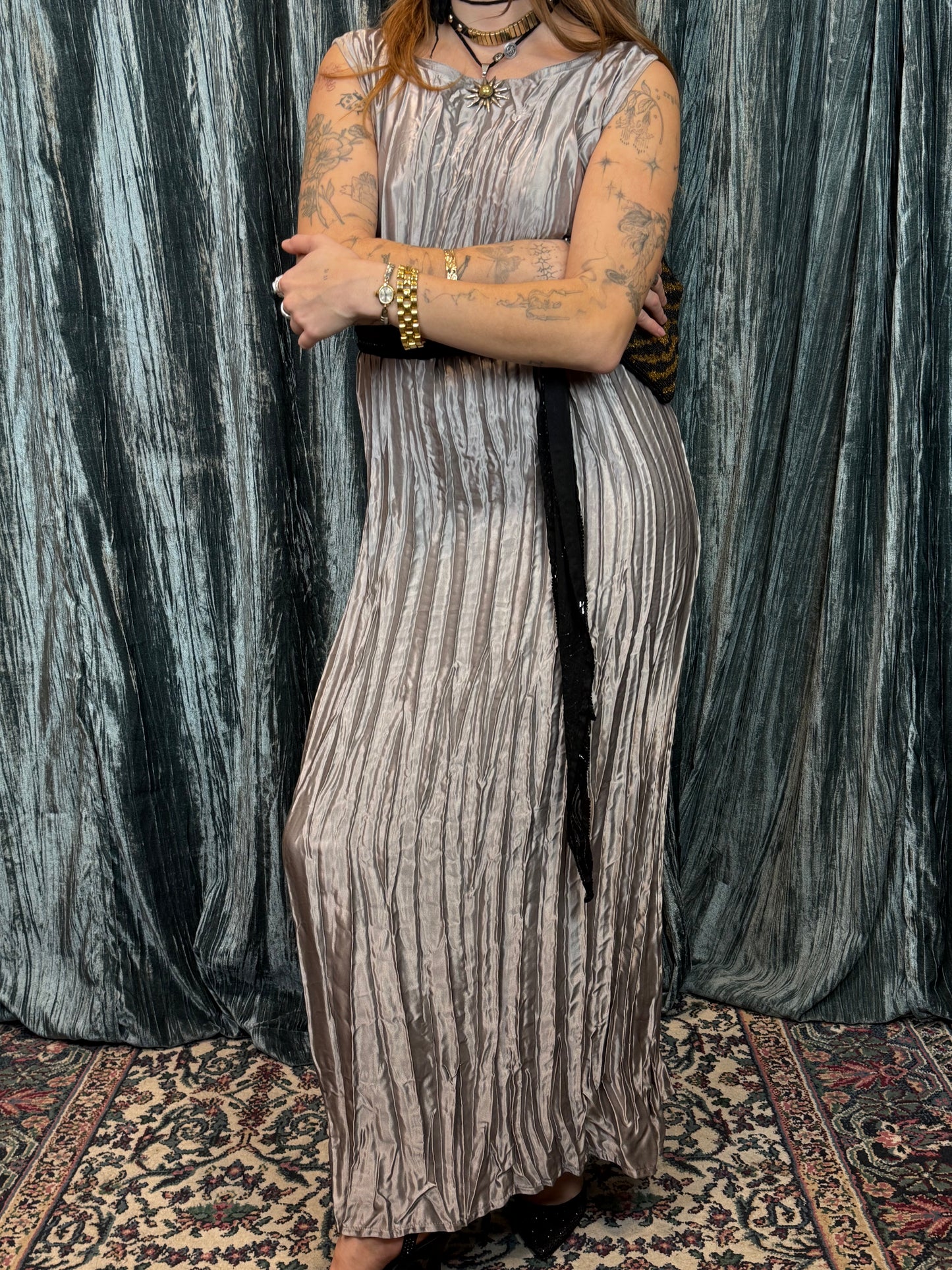 Silver Wrapping Dress