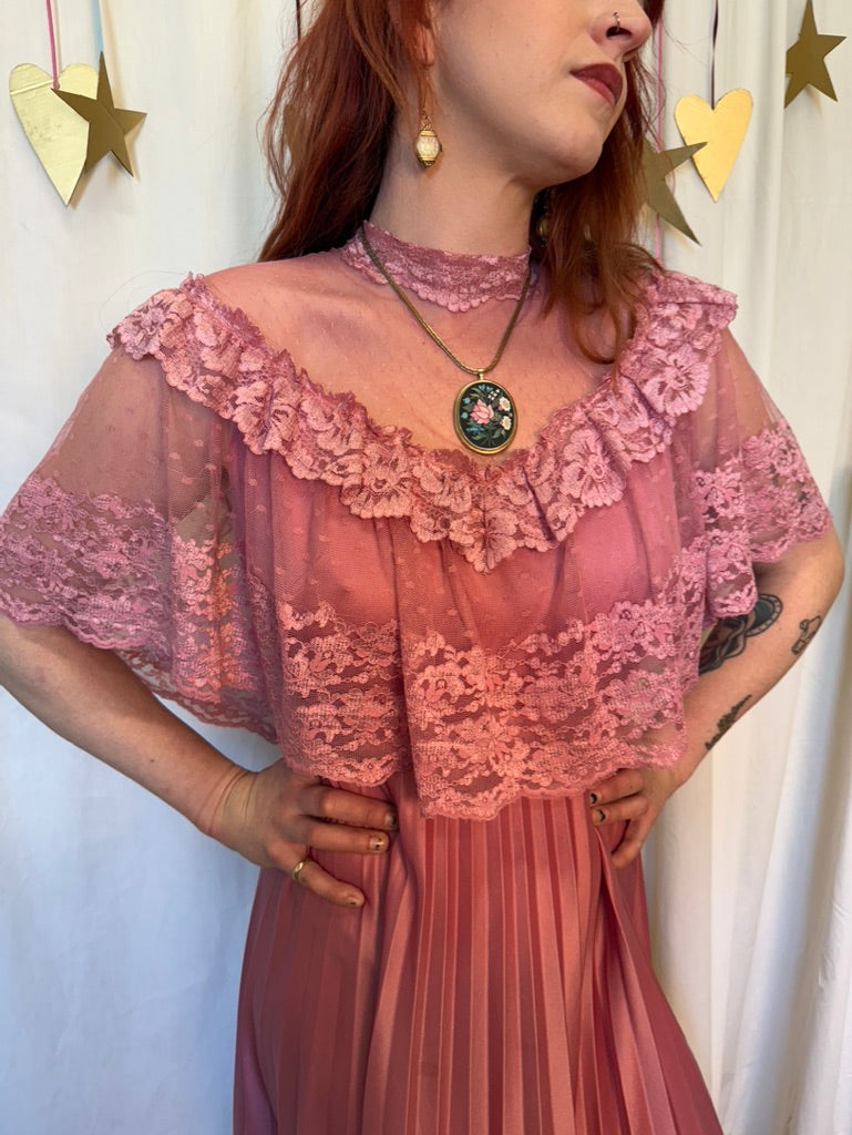 Vintage 1960's/70's Dusty Rose Dress