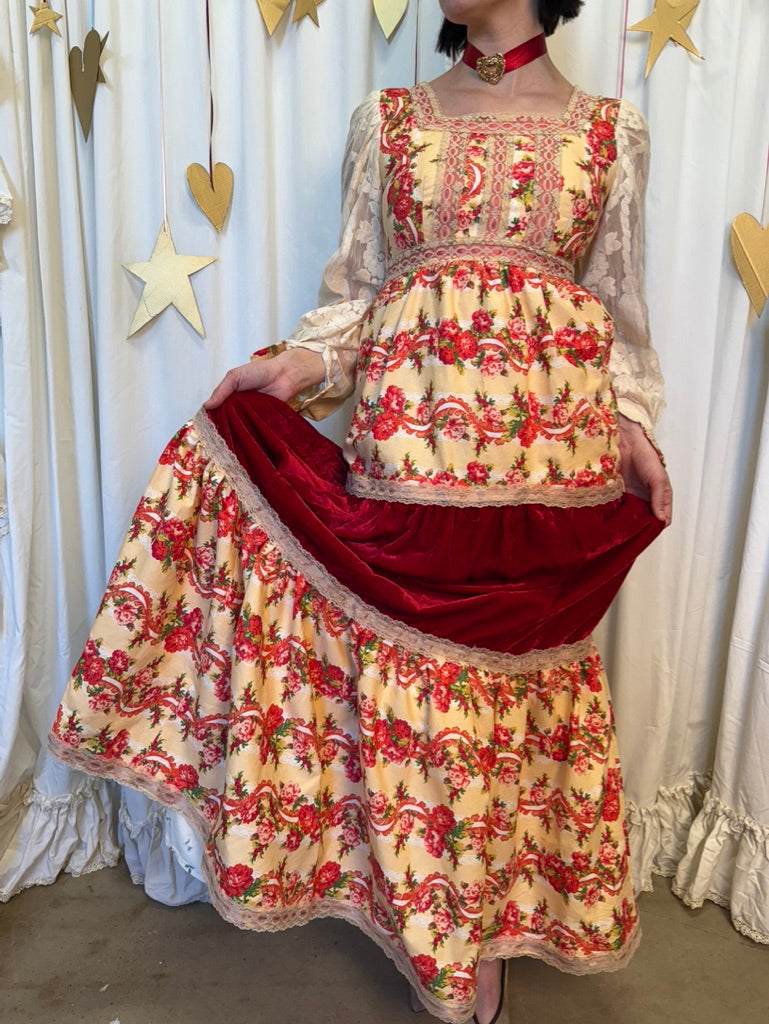 Handmade Gunne Inspired Prairie Maxi Dress