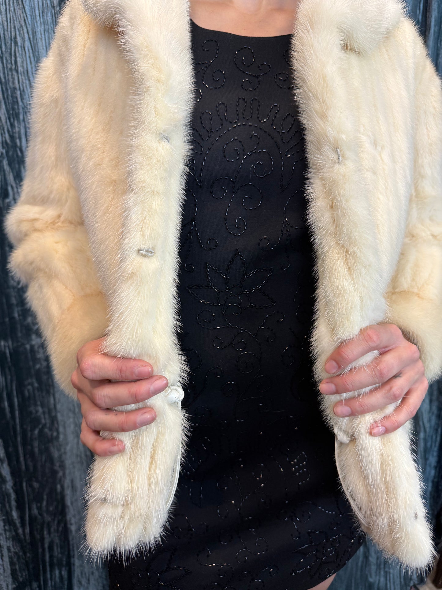 White Mink Fur Coat