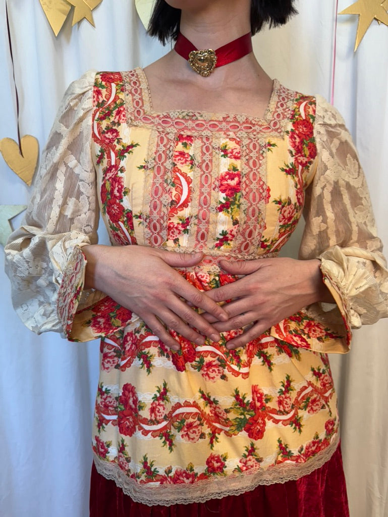 Handmade Gunne Inspired Prairie Maxi Dress