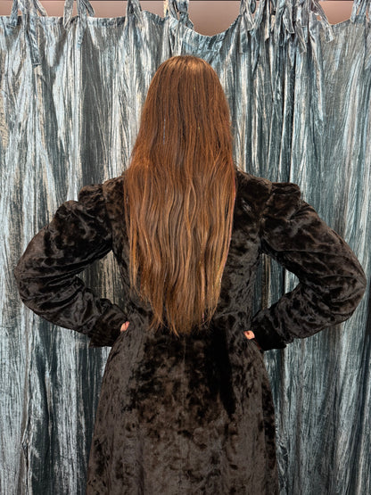 Crush On You Black Velvet Coat