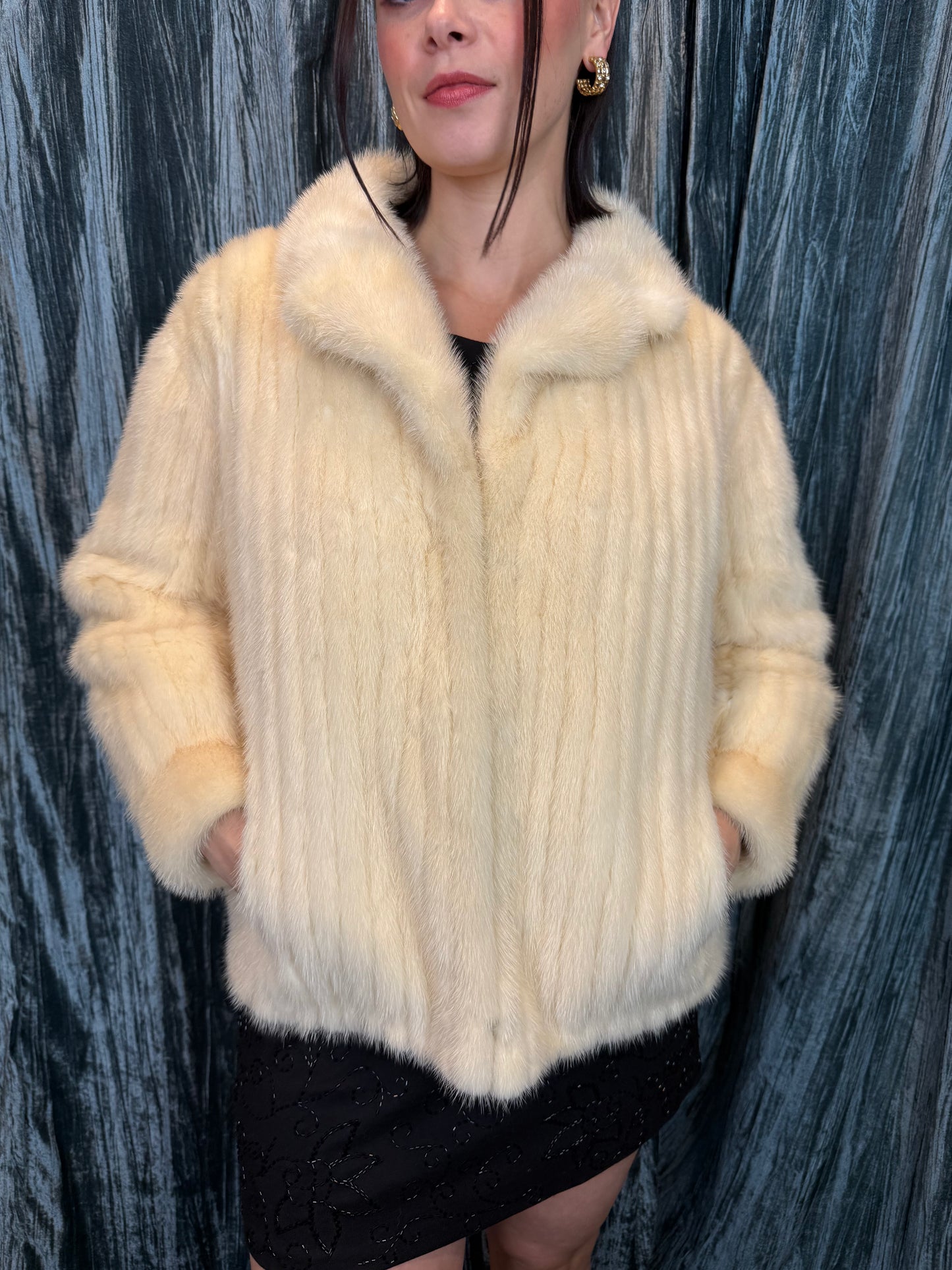 White Mink Fur Coat