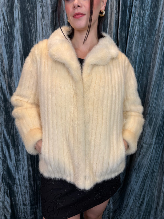White Mink Fur Coat
