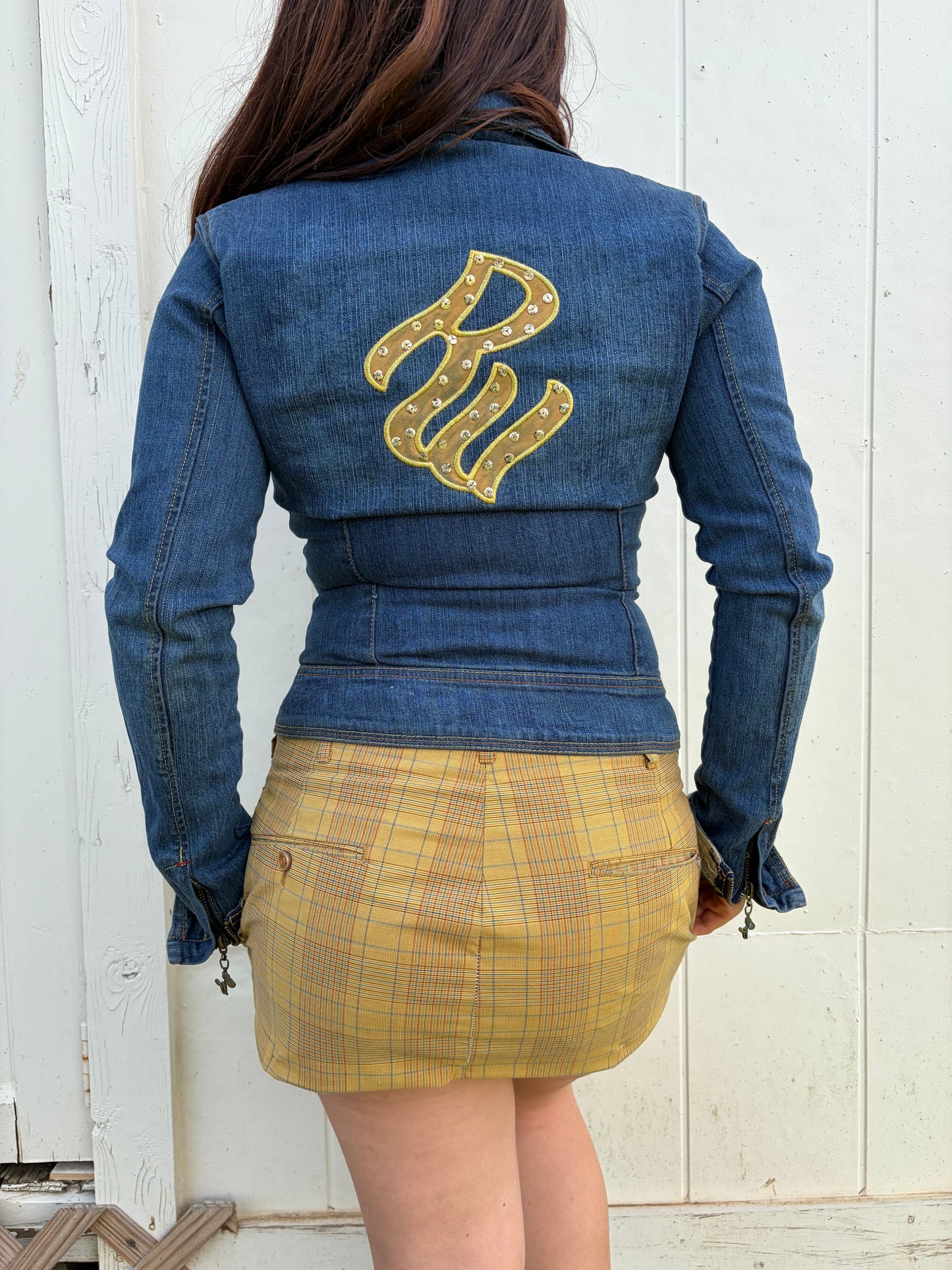 Y2K Denim Dream Zip Up Jacket