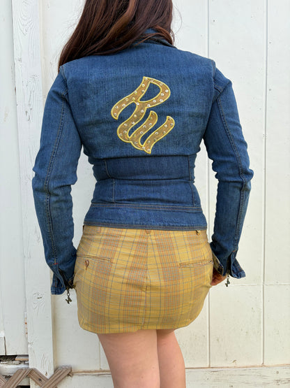 Y2K Denim Dream Zip Up Jacket