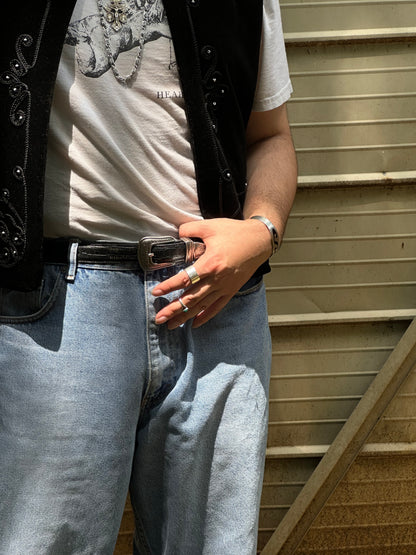Vintage 1980's Gothic Vaquero Velvet Vest