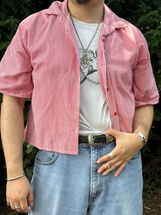 Vintage 1980's Cropped Summertime Shirt