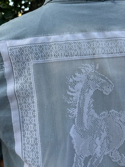 Vintage 1990's Lace Stallion Western Button Down