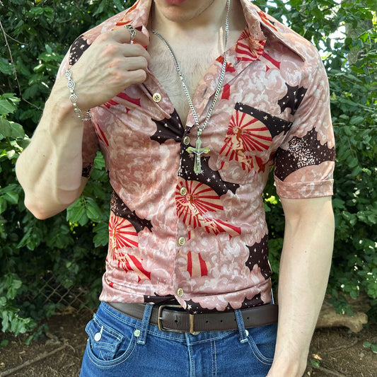 Vintage 1970’s Heavenly Sunset Dagger Collar Shirt