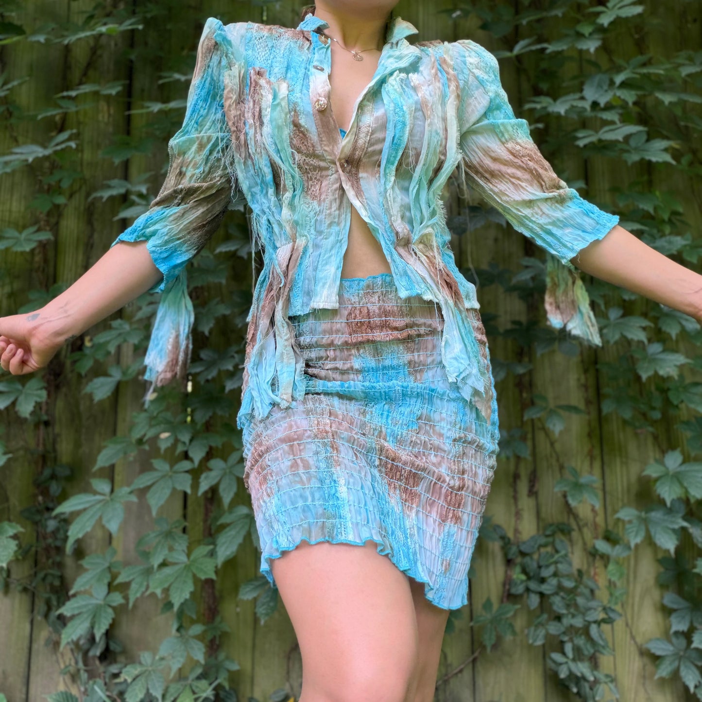 Vintage 1990’s Turquoise Boho 2pc Set