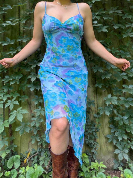 Vintage 1990’s Watercolor Midi Dress
