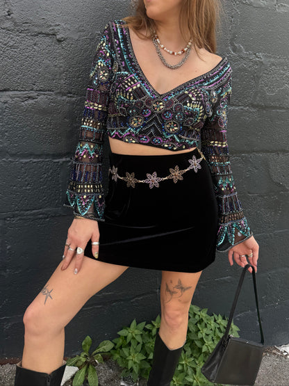 Vintage 1990’s Midnight Jewels Top