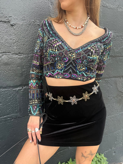 Vintage 1990’s Midnight Jewels Top