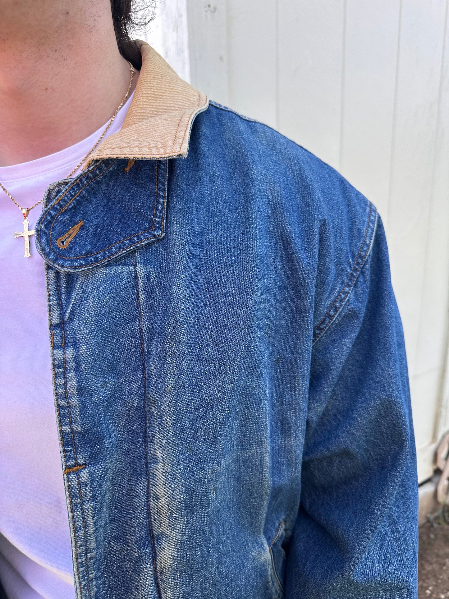 Vintage 1980’s Farmer’s Cropped Denim Jacket