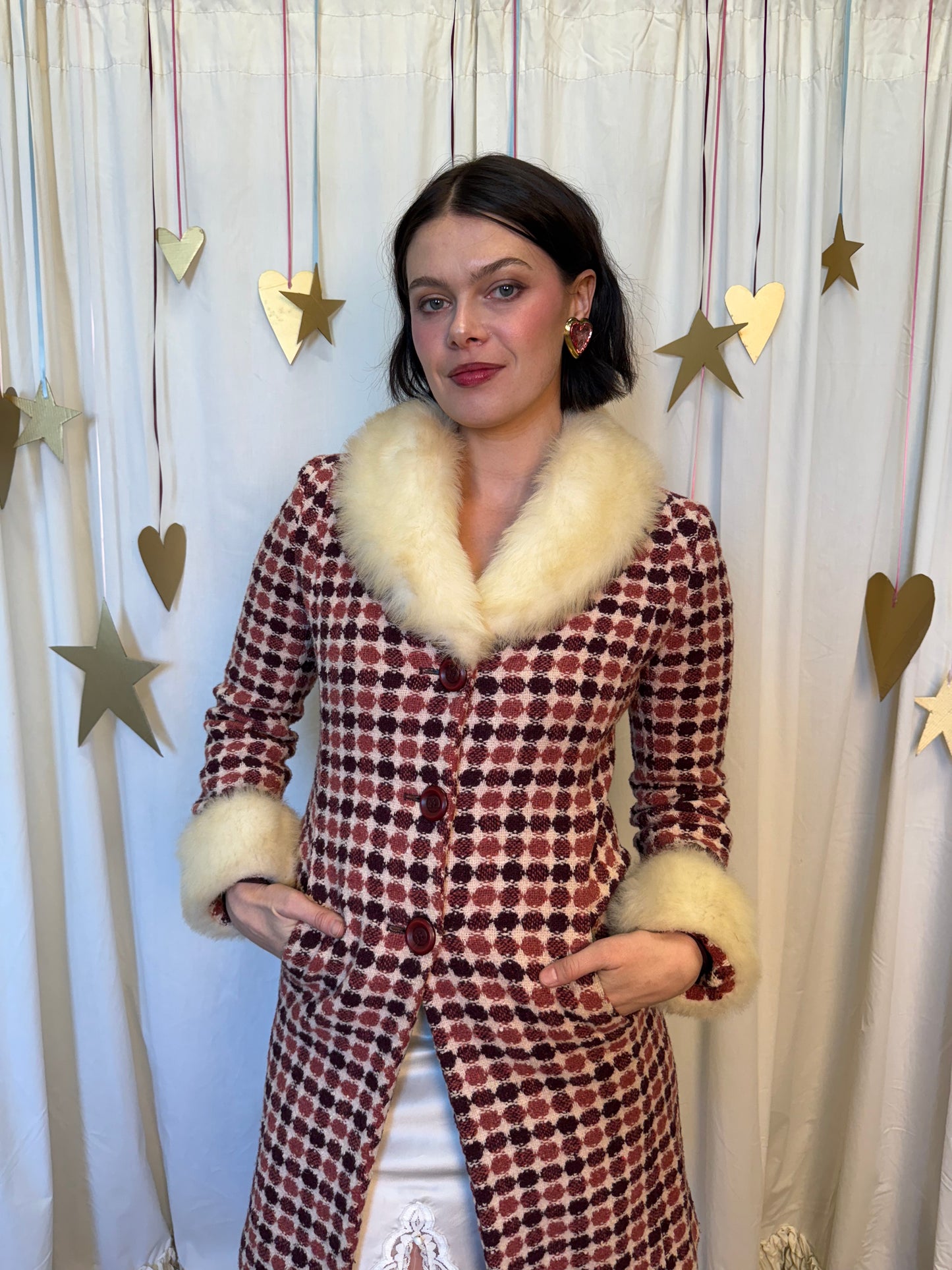 Vintage 1970's Polka Dot Penny Lane Coat
