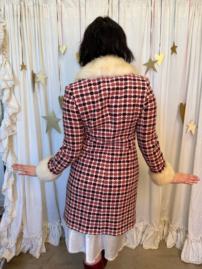 Vintage 1970's Polka Dot Penny Lane Coat