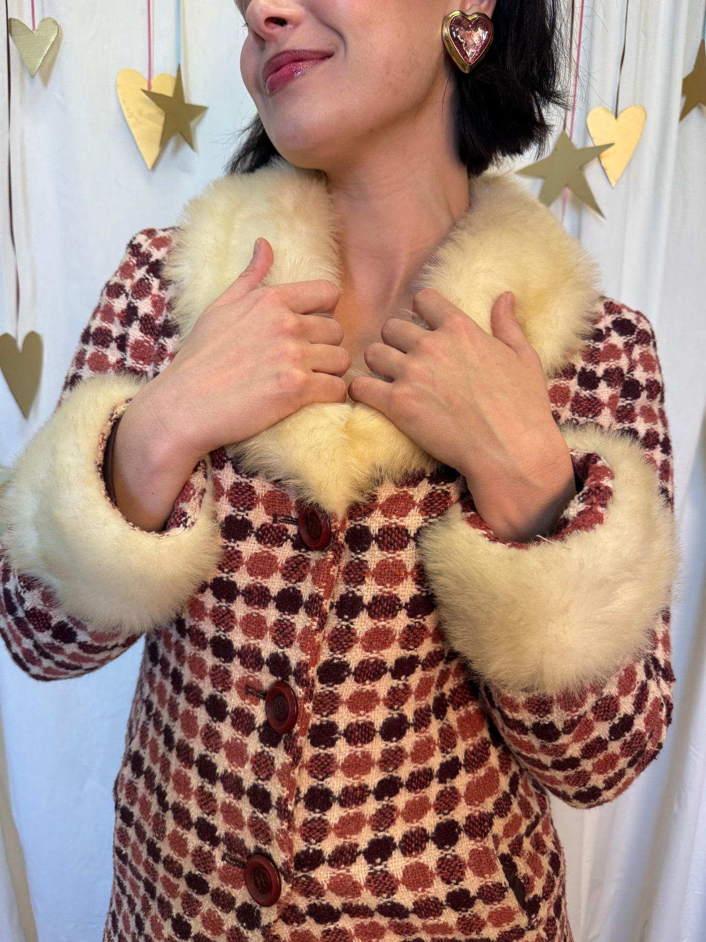 Vintage 1970's Polka Dot Penny Lane Coat