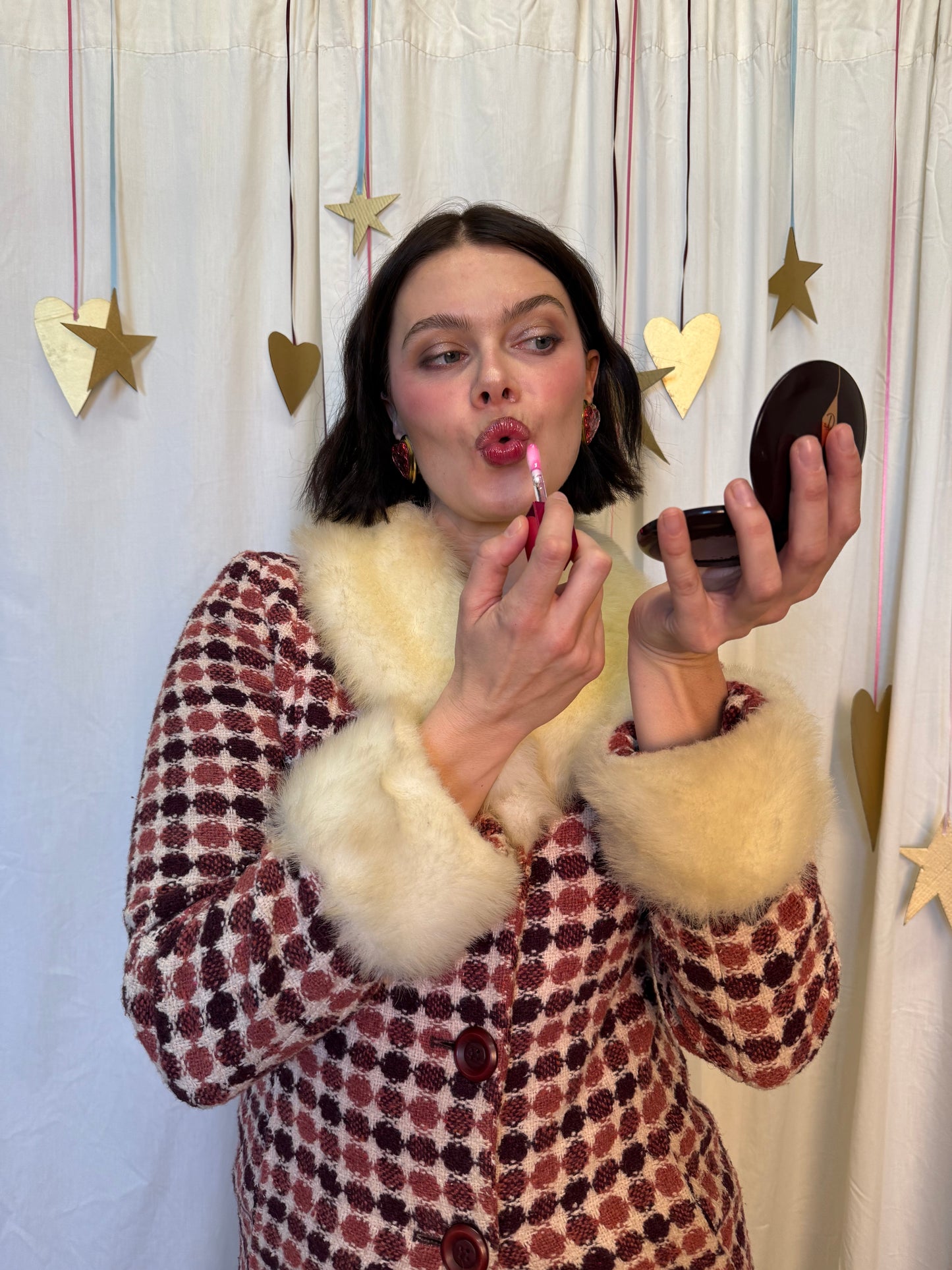 Vintage 1970's Polka Dot Penny Lane Coat