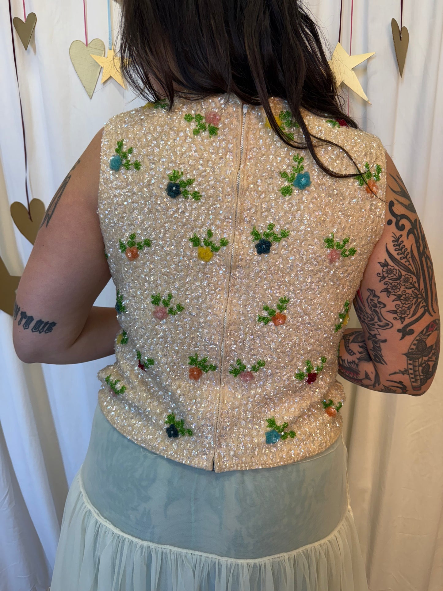Vintage 1950's Lovers Garden Top