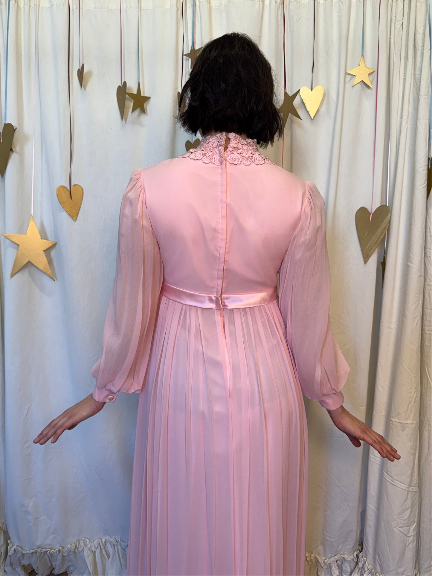 Vintage 1970's Babydoll Chiffon Gown