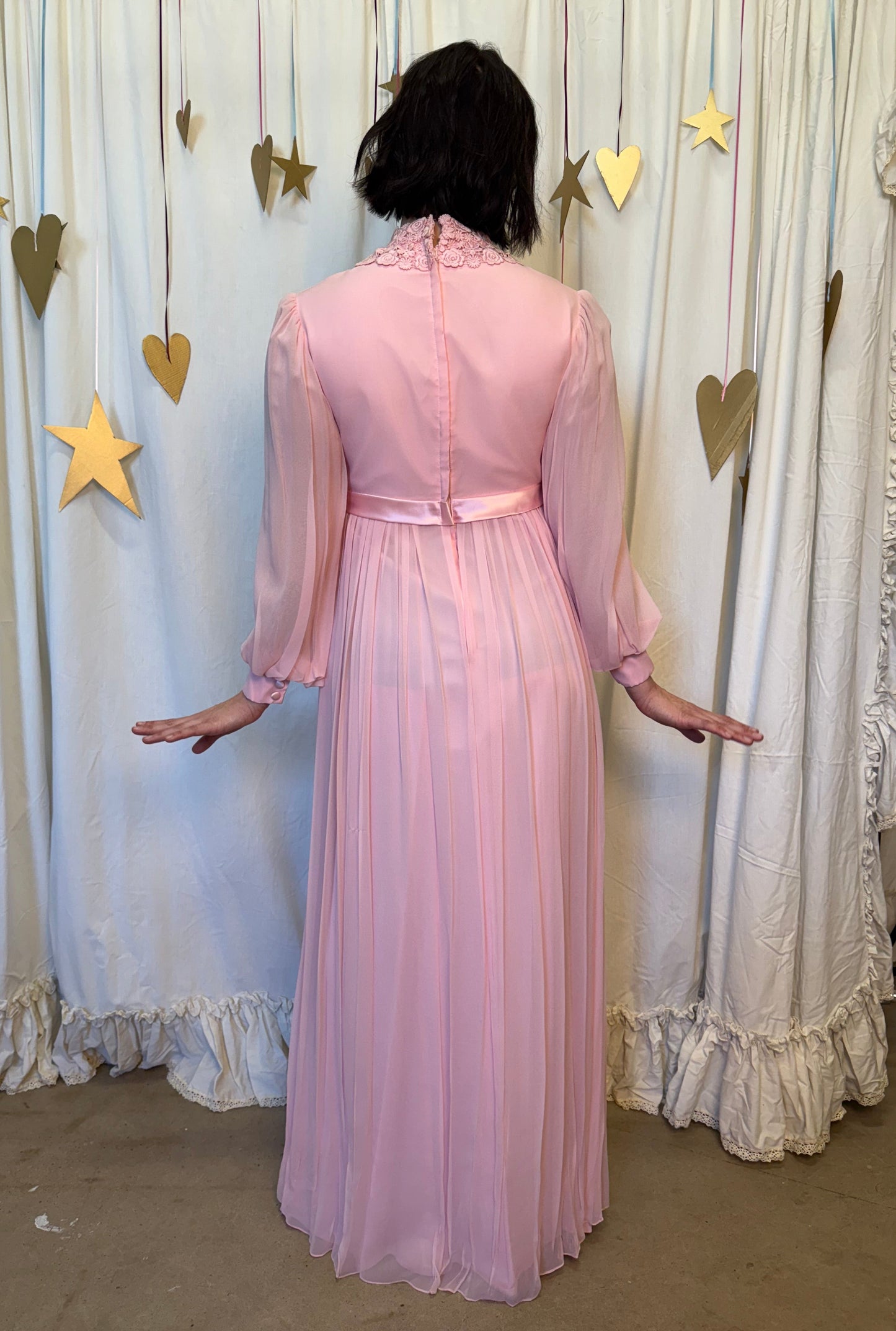 Vintage 1970's Babydoll Chiffon Gown