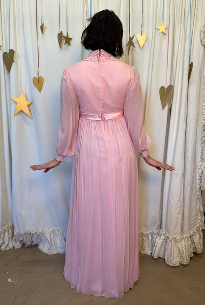 Vintage 1970's Babydoll Chiffon Gown