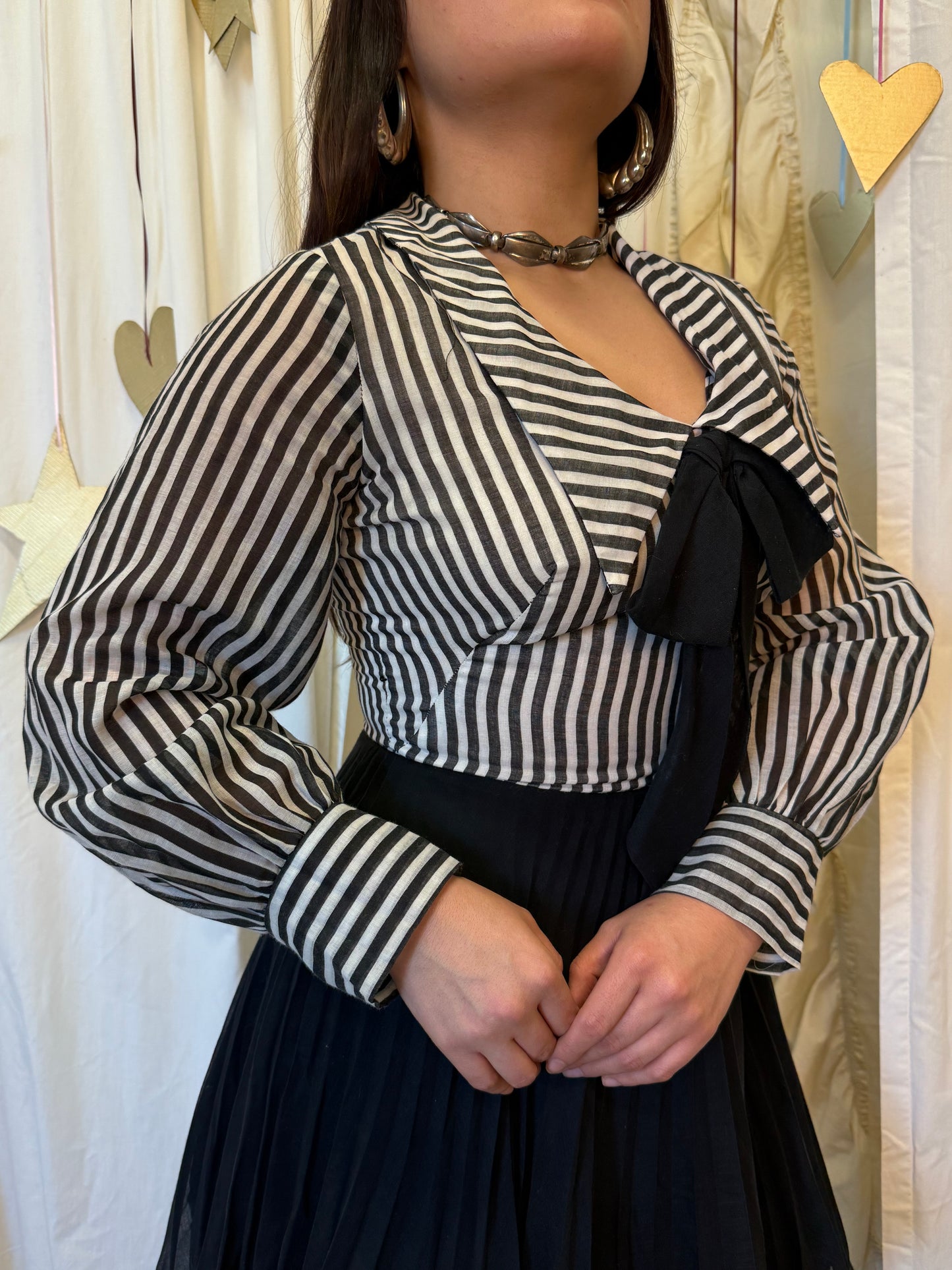 Vintage 1960's Noir Ingénue Dress