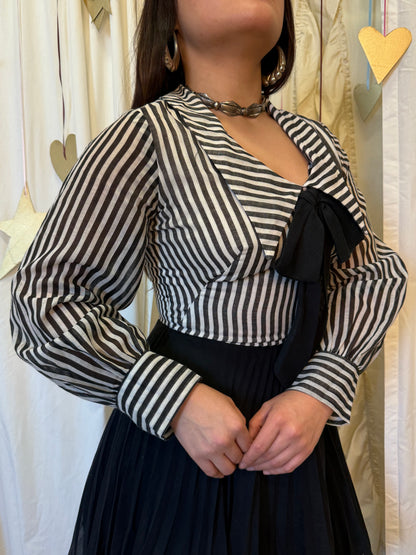Vintage 1960's Noir Ingénue Dress