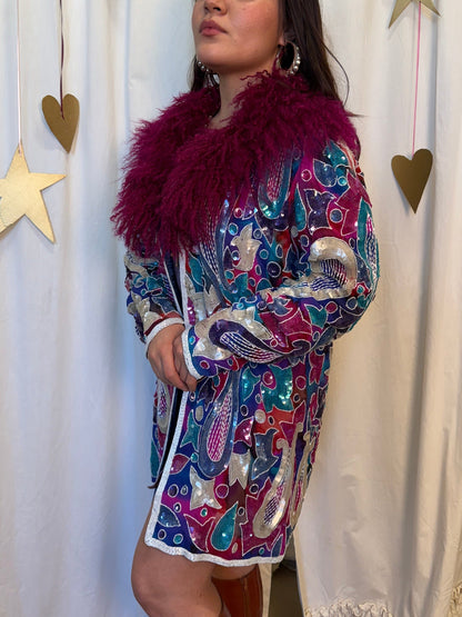 Vintage 1980's Polychromatic Lover Coat