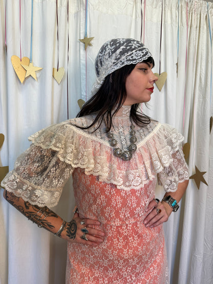 Vintage 1970's Blush Meadow Dress